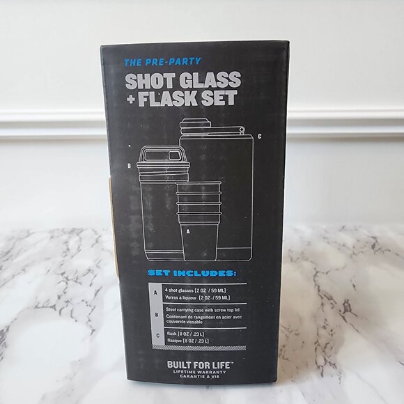 NIB Set of FOUR Stanley Adventure Pre-Party Shot Glass + Flask Set in Black - Picture 6 of 13